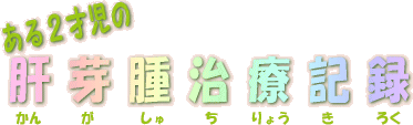 ある2才児の肝芽腫治療記録